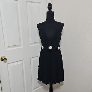 Blush Black Halter Mini Sundress Cocktail